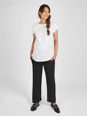 JoJo Maman Bébé Black Maternity Straight Leg Trousers - Image 3 of 4