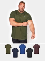 Черный/хромированный - Набор из 100% хлопка BadRhino Big & Tall 5 - Image 1 of 6