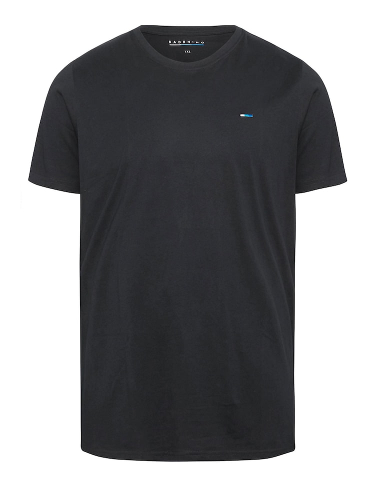 BadRhino Big & Tall Black Chrome 100% Cotton T-Shirts 5 Pack - Image 3 of 6