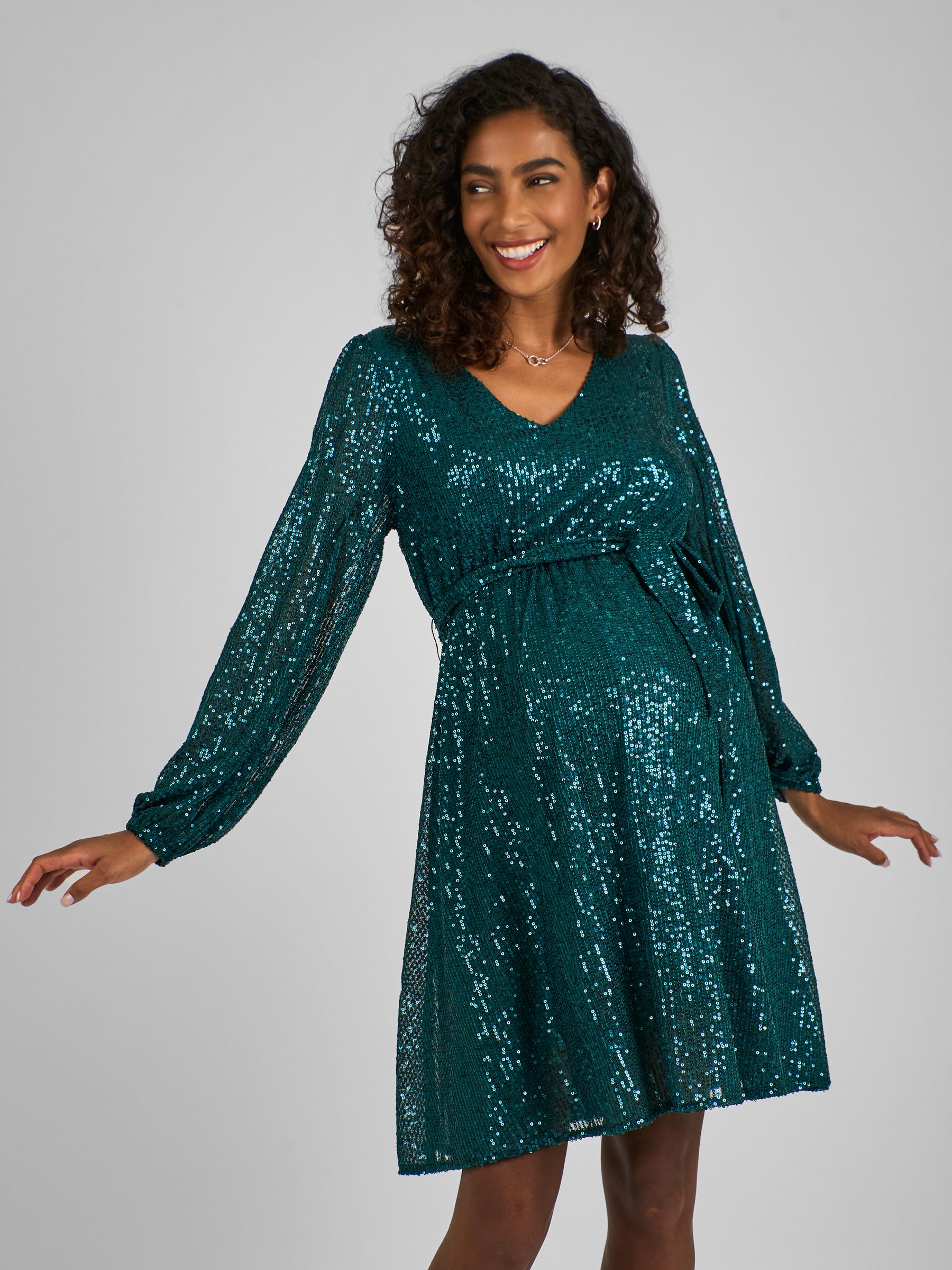 green sequin maternity dress Buy JoJo Maman Bébé Green Sequin V-Neck Maternity Mini Dress from Next USA
