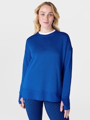 Sweaty Betty Lightning Blue After Class Longline Sweatshirt - Image 1 of 7
