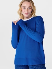 Sweaty Betty Lightning Blue After Class Longline Sweatshirt - Image 3 of 7