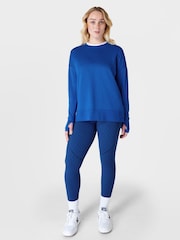 Sweaty Betty Lightning Blue After Class Longline Sweatshirt - Image 4 of 7