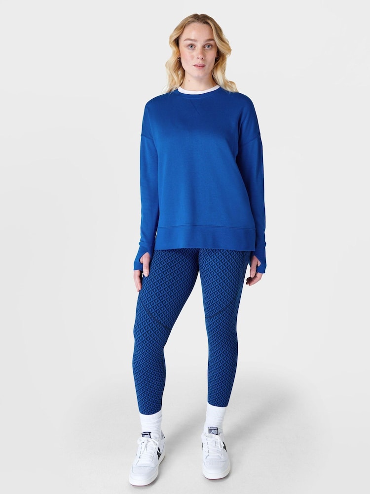 Sweaty Betty Lightning Blue After Class Longline Sweatshirt - Image 4 of 7