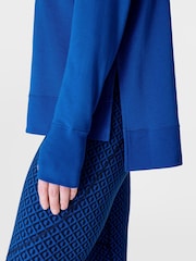 Sweaty Betty Lightning Blue After Class Longline Sweatshirt - Image 6 of 7