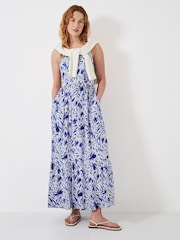 Crew Clothing Blue Flori Abstract Floral Print Sundress - Image 4 of 6