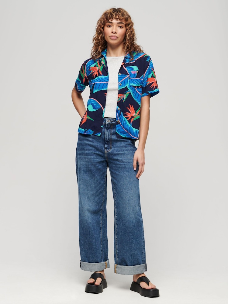 Superdry Blue Beach Resort Shirt - Image 2 of 3