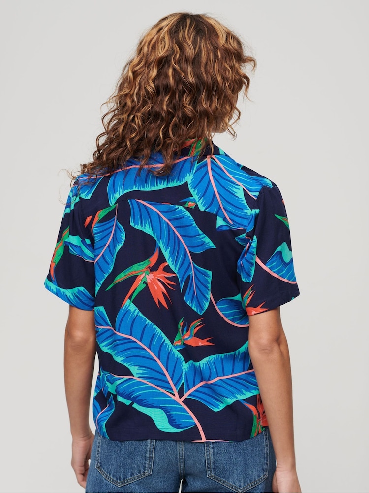 Superdry Blue Beach Resort Shirt - Image 3 of 3