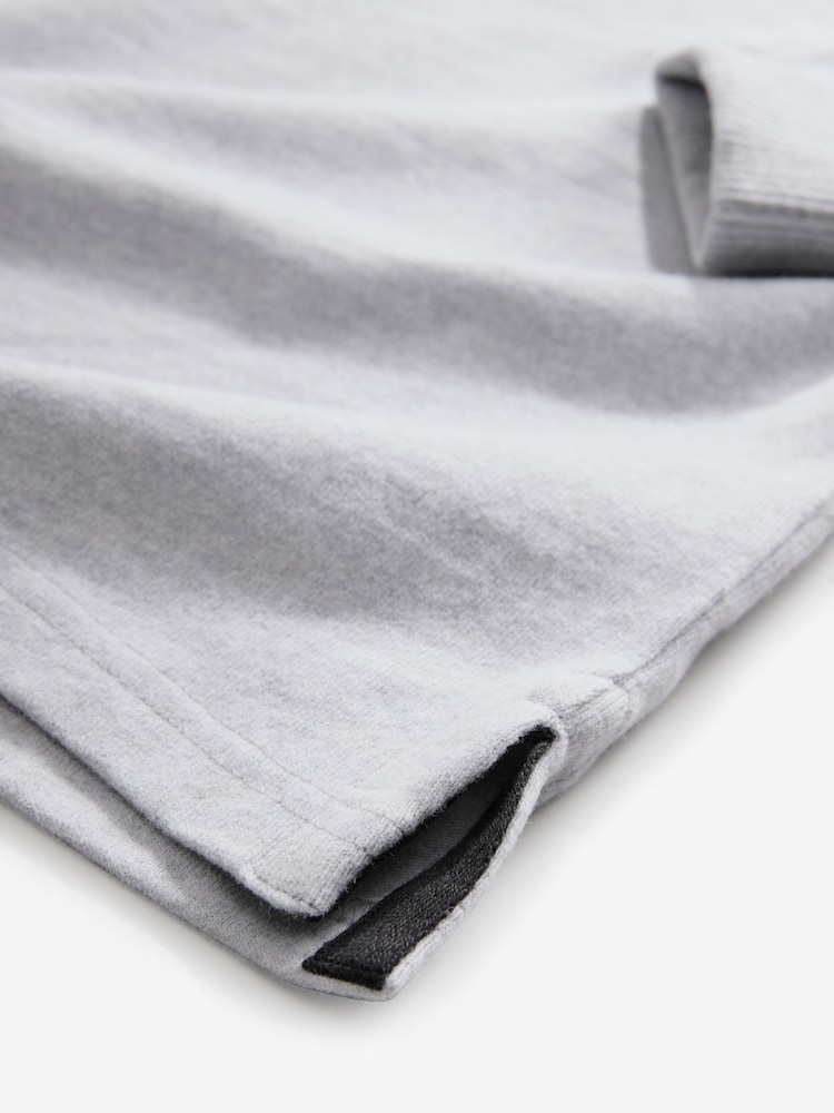 Grey Sub5cribe Long Sleeve Rugby 100% Cotton Polo Shirt (3-16yrs) - Image 4 of 4