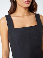 Roman Black Pleat Textured Bodycon Shift Dress - Image 5 of 5