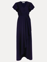 Phase Eight Blue Arabella Satin Maxi Dress - Image 6 of 6
