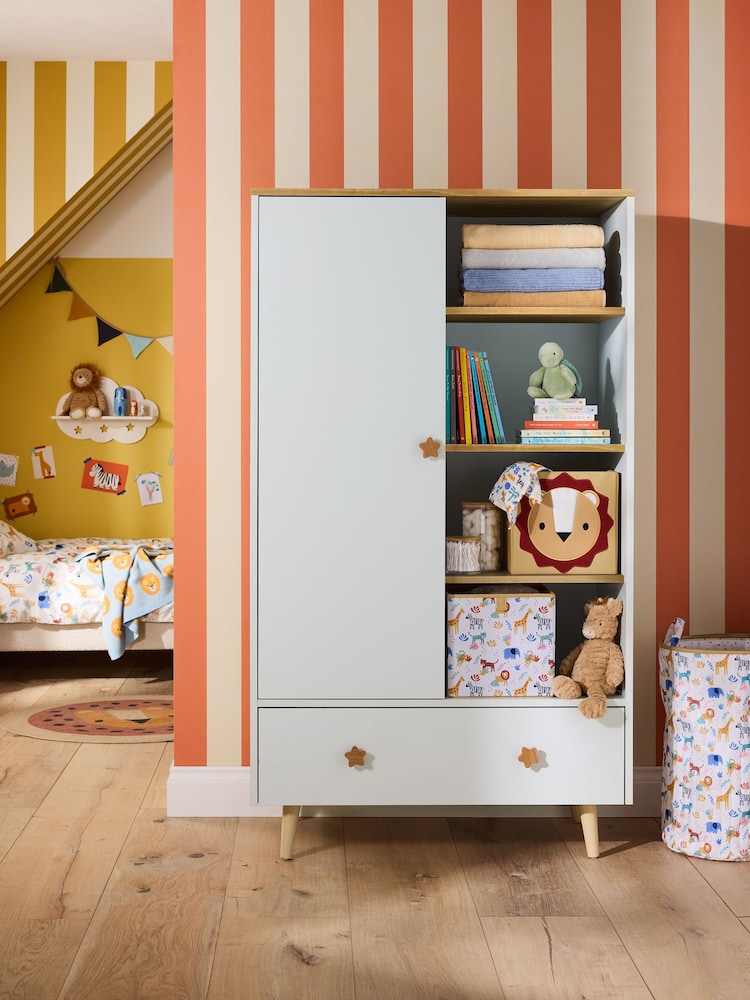 Jojo Maman Bébé White Asta Double Wardrobe - Image 1 of 9 Jojo Maman Bébé White Asta Double Wardrobe - Image 1 of 9