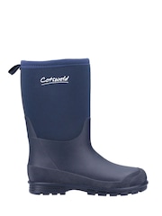 Cotswolds Childrens Blue Waterproof Hilly Neoprene Wellington Boots - Image 1 of 5
