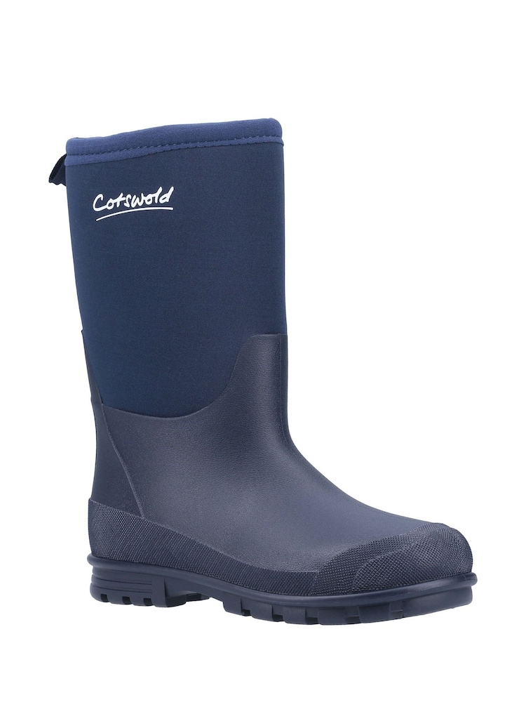 Cotswolds Childrens Blue Waterproof Hilly Neoprene Wellington Boots - Image 2 of 5
