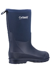 Cotswolds Childrens Blue Waterproof Hilly Neoprene Wellington Boots - Image 3 of 5