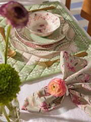 Cath Kidston Green Friendship Gardens Set of 4 Dinner Plates - Image 1 of 3