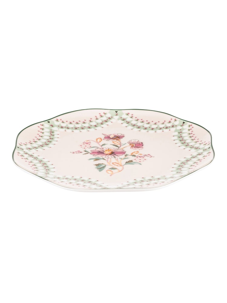Cath Kidston Green Friendship Gardens Set of 4 Dinner Plates - Image 3 of 3