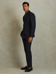 Reiss Seare Katoenmix Slim Fit broek met zijversteller - Image 1 of 5