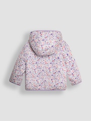 JoJo Maman Bébé Cream Toadstool Ditsy Floral Reversible Hooded Teddy Fleece - Image 5 of 7