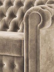 Jay-Be Luxe Velvet Mink Brown Chesterfield 3 Seater Sofa Bed - Image 4 of 6