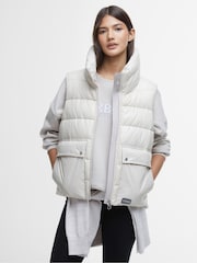 Barbour® International Griffin Cropped Puffer Gilet - Image 1 of 10