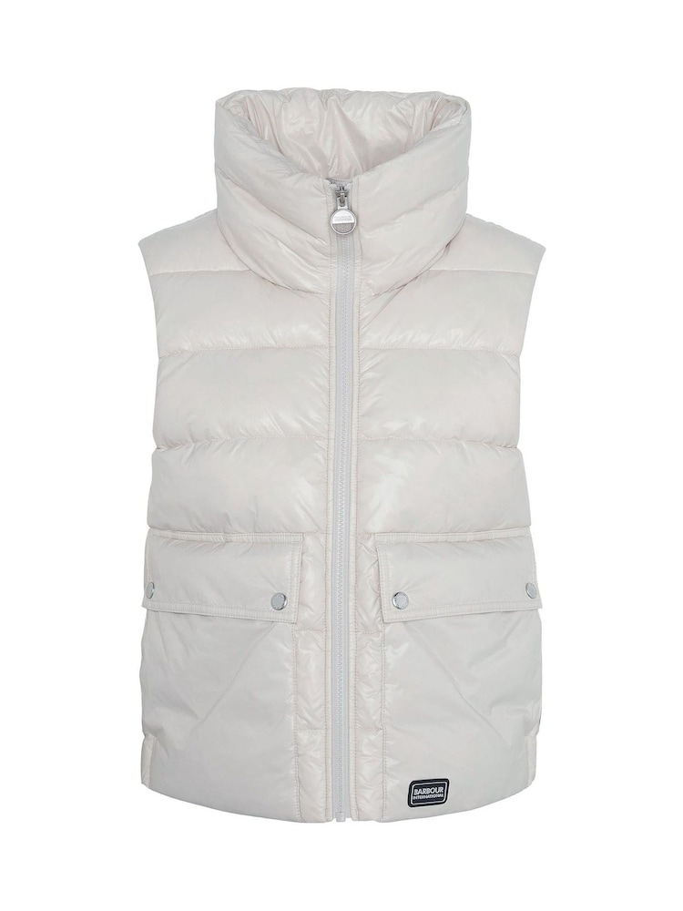 Barbour® International Griffin Cropped Puffer Gilet - Image 10 of 10