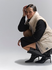 Barbour® International Griffin Cropped Puffer Gilet - Image 7 of 10