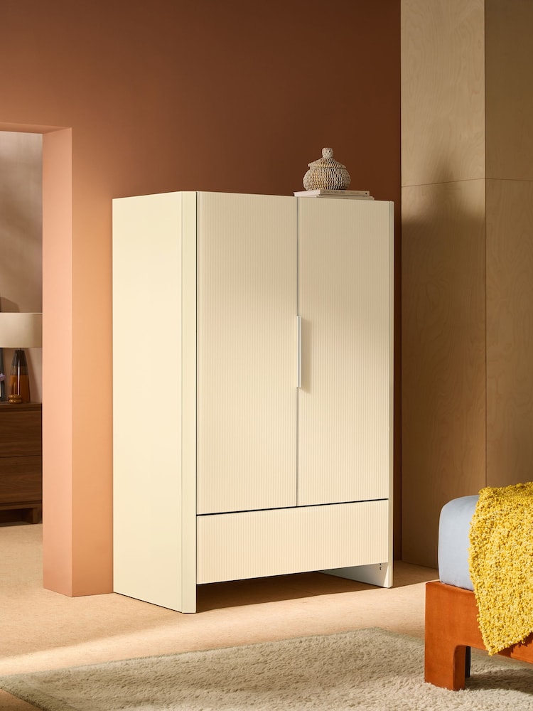MADE.COM Ecru White Eleni Double Wardrobe - Image 1 of 6