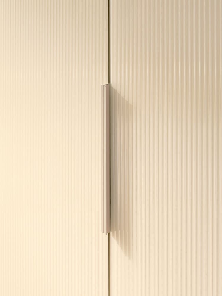 MADE.COM Ecru White Eleni Double Wardrobe - Image 6 of 6