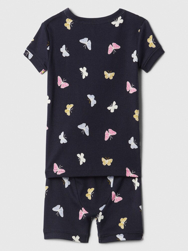 Gap Navy Blue Butterfly Cotton Short Pyjama Set (6mths-5yrs) - Image 2 of 3