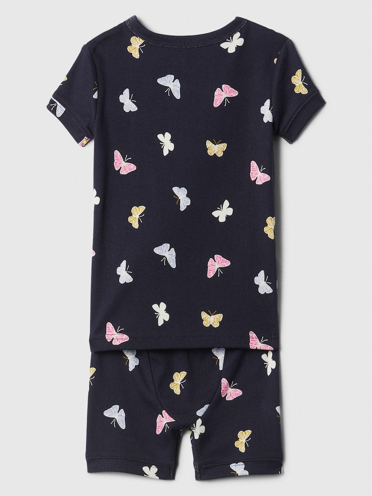 Gap Navy Blue Butterfly Cotton Short Pyjama Set (6mths-5yrs) - Image 2 of 3 Gap Navy Blue Butterfly Cotton Short Pyjama Set (6mths-5yrs) - Image 2 of 3