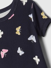 Gap Navy Blue Butterfly Cotton Short Pyjama Set (6mths-5yrs) - Image 3 of 3