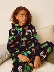 Black/Green Minecraft Fleece All-In-One (5-14yrs) - Image 2 of 7