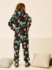 Black/Green Minecraft Fleece All-In-One (5-14yrs) - Image 3 of 7