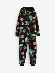 Black/Green Minecraft Fleece All-In-One (5-14yrs) - Image 4 of 7