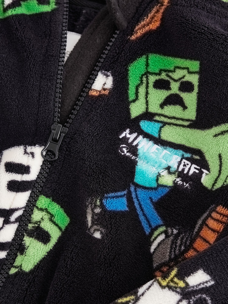 Zwart/groen Minecraft - Fleece onesie (5-14 jr) - Image 6 of 7