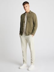 Remus Uomo Green Tapered Fit Long Sleeve Tencel Shirt - Image 2 of 6