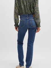 BOSS Blue Tapered Raw Hem Stretch Denim Jeans - Image 2 of 5