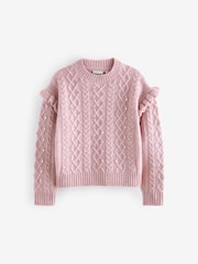 Baker by Ted Baker Frill Shoulder Diamante Knit Jumper - Image 6 of 9
