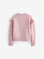 Baker by Ted Baker Frill Shoulder Diamante Knit Jumper - Image 7 of 9