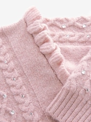 Baker by Ted Baker Frill Shoulder Diamante Knit Jumper - Image 9 of 9