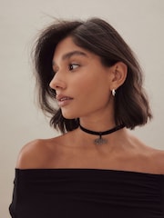 Black Halloween Bat Choker Necklace - Image 1 of 4
