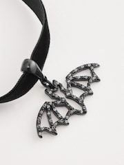 Black Halloween Bat Choker Necklace - Image 4 of 4