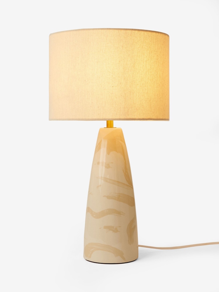 MADE.COM Cream Vince Ceramic Table Lamp - Image 5 of 6