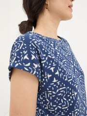 FatFace Ivy Blue Geo Marks T-Shirt - Image 3 of 5