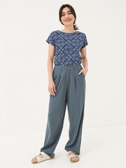 FatFace Ivy Blue Geo Marks T-Shirt - Image 4 of 5