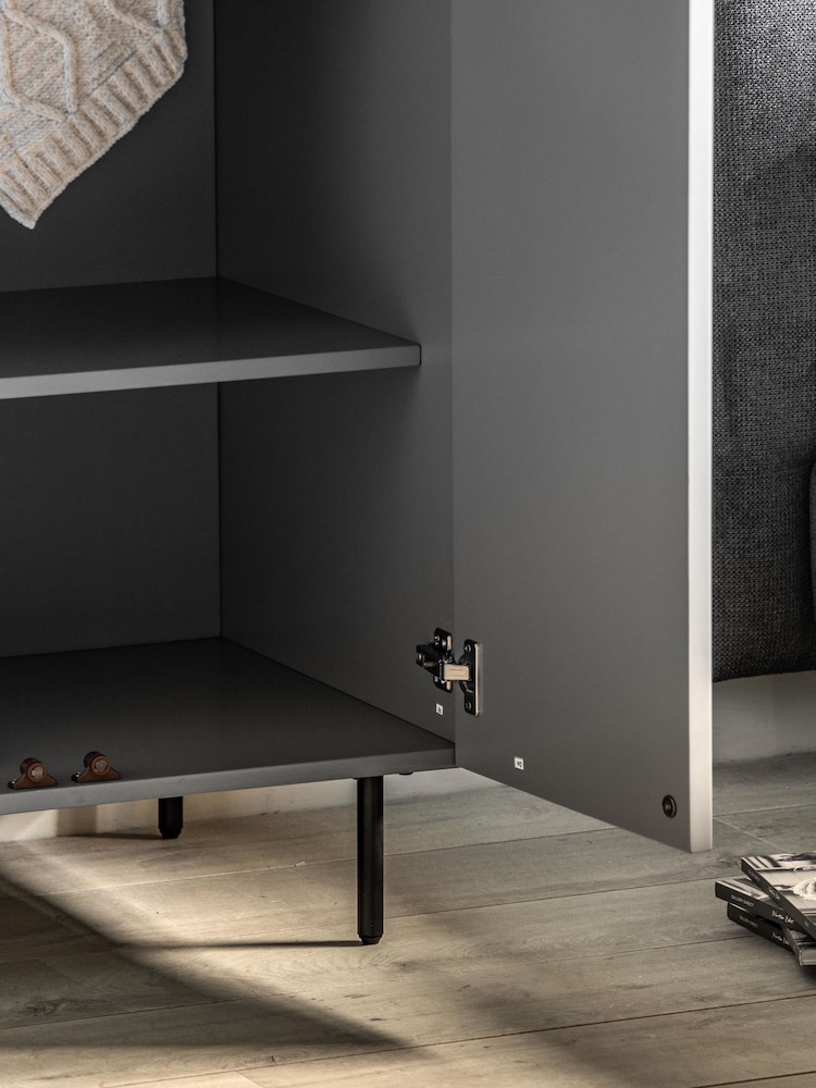 Gallery Home Grey Tetouan Double Wardrobe - Image 3 of 3 Gallery Home Grey Tetouan Double Wardrobe - Image 3 of 3