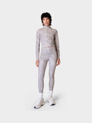Sweaty Betty Grey Smokey Leopard Print Super Soft Half Zip Sweat Top - Image 4 of 7