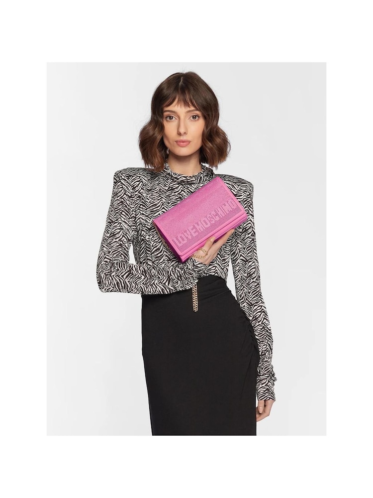 Love Moschino Pink FAUX Leather Crossbody Bag - Image 1 of 5