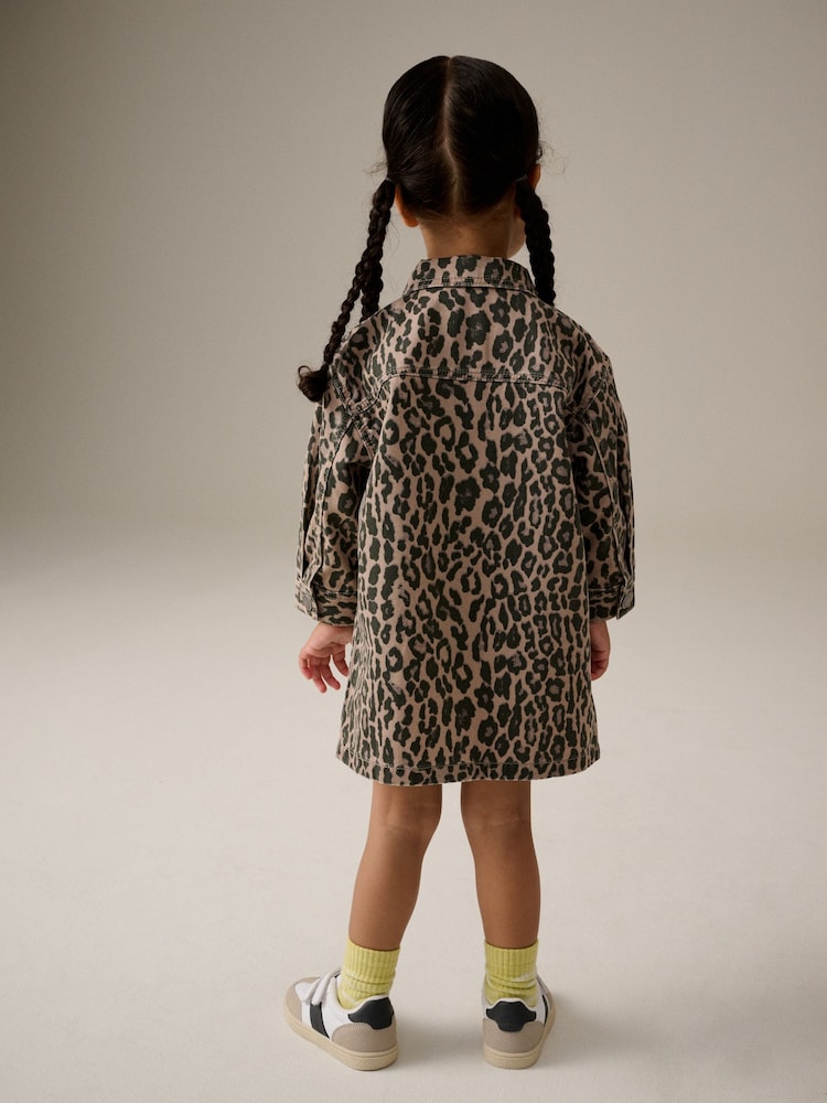 Animal Print 100% Cotton Shirt Dress (3mths-8yrs) - Image 2 of 8
